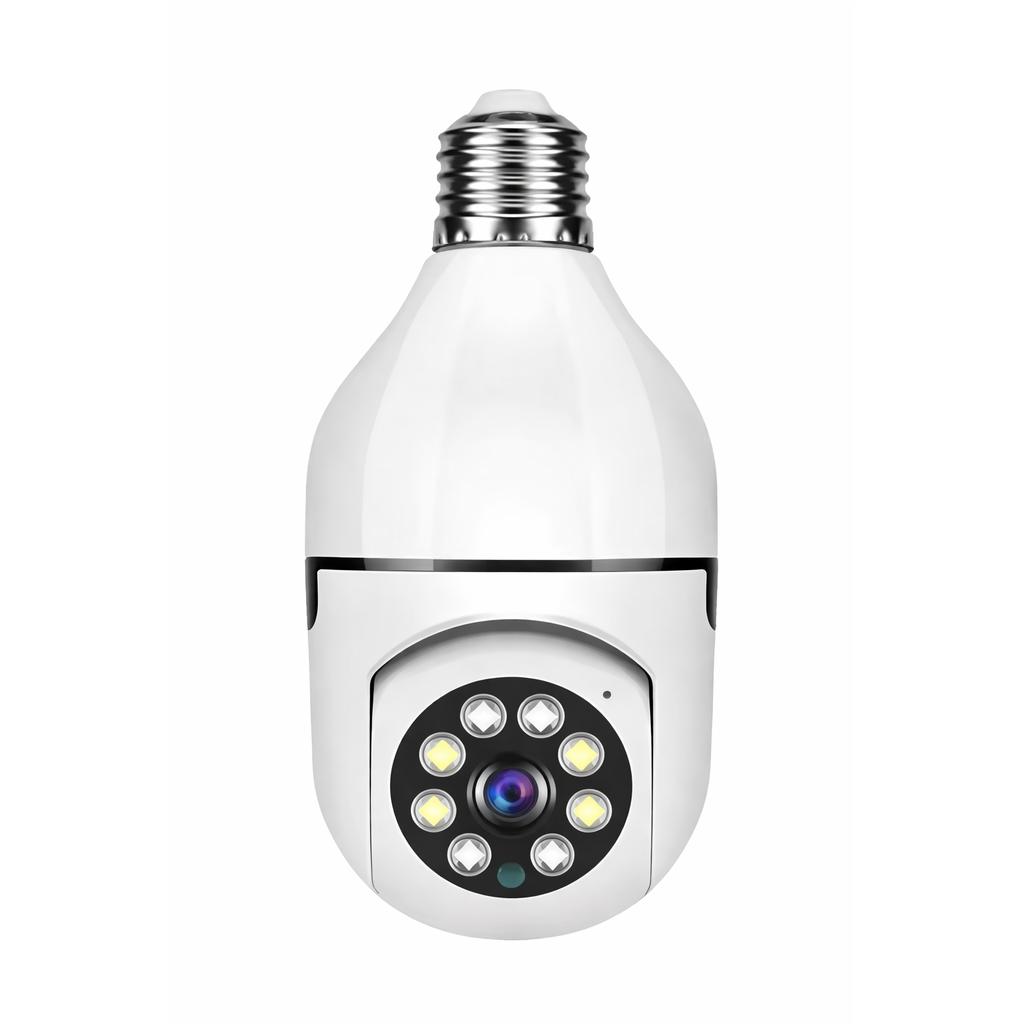 LumiCam 360° – Bombilla con Cámara de Seguridad WiFi | Instalación fácil con base E27